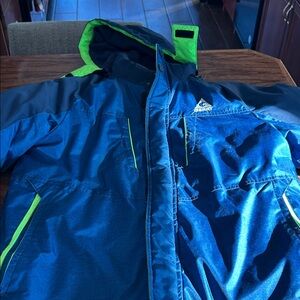 Boys 14/16 Gerry Navy and Lime Ski Jacket